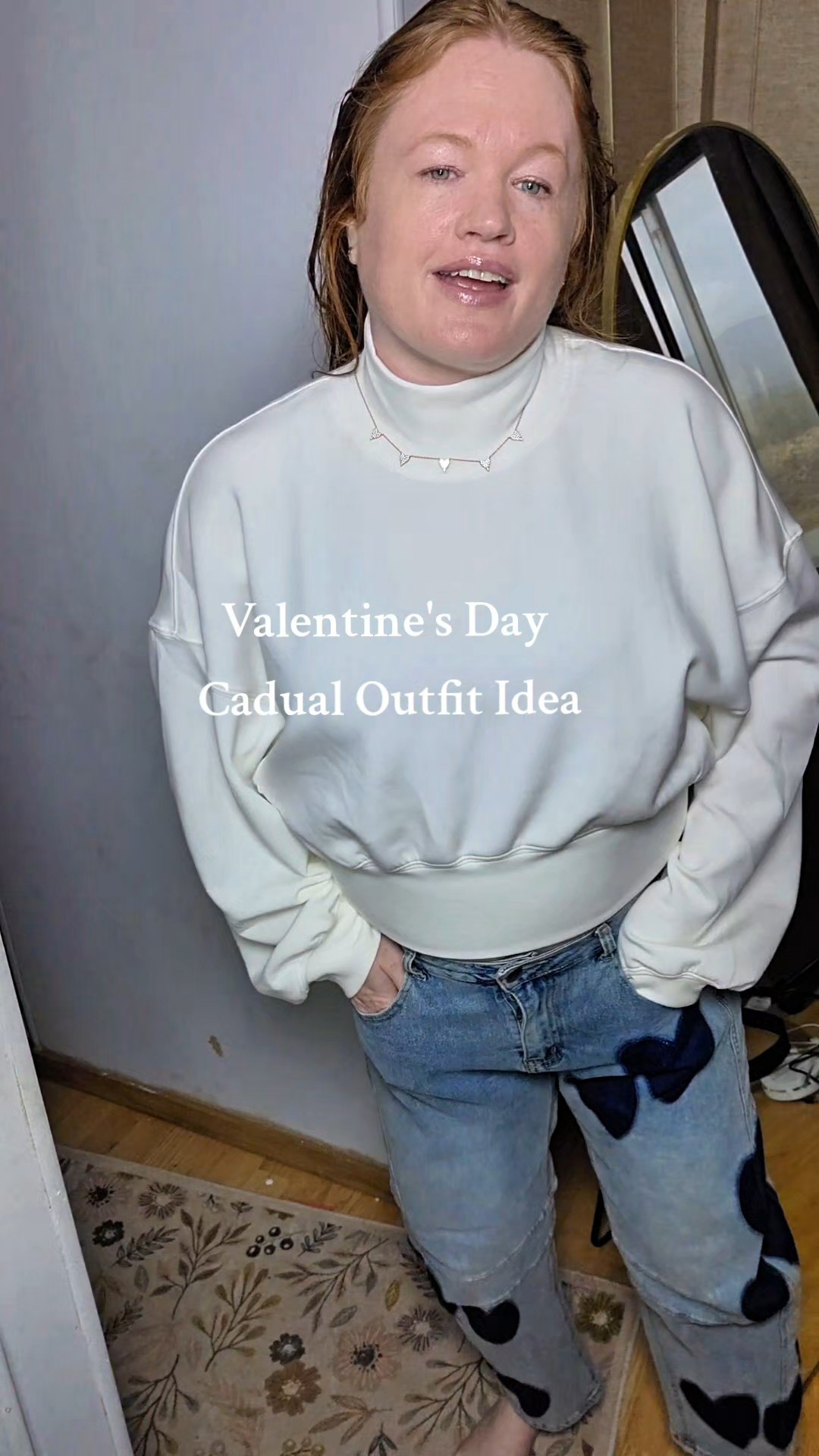 Here is a cute Valentines Day Outfit Idea. Perfect if traditional Valentines Day colors like red and pink don't really flatter you.

#LTKFindsUnder50 #LTKMidsize #LTKootd