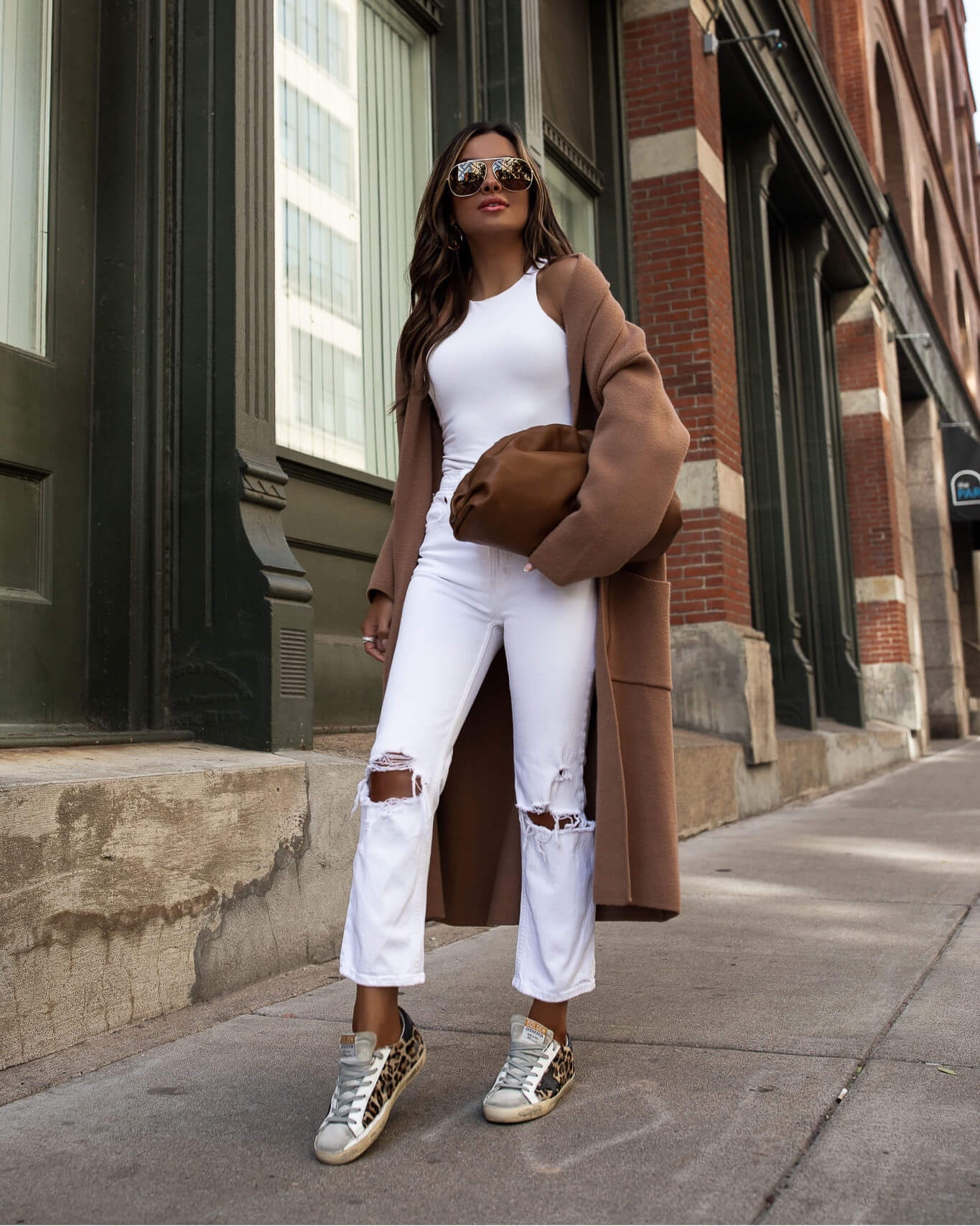 Casual summer outfit / pre fall outfit / transitional outfit 
Mango camel coatigan
Abercrombie white bodysuit
Abercrombie distressed jeans
Golden goose sneakers 

#LTKSaleAlert #LTKSeasonal #LTKFindsUnder100