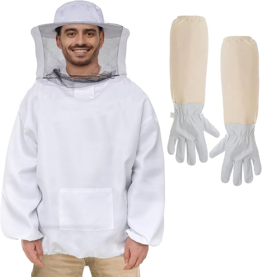 Amazon.com: Thickened Beekeeping Suit Jacket, Detachable Professional Bee Protective Clothing Pul... | Amazon (US)