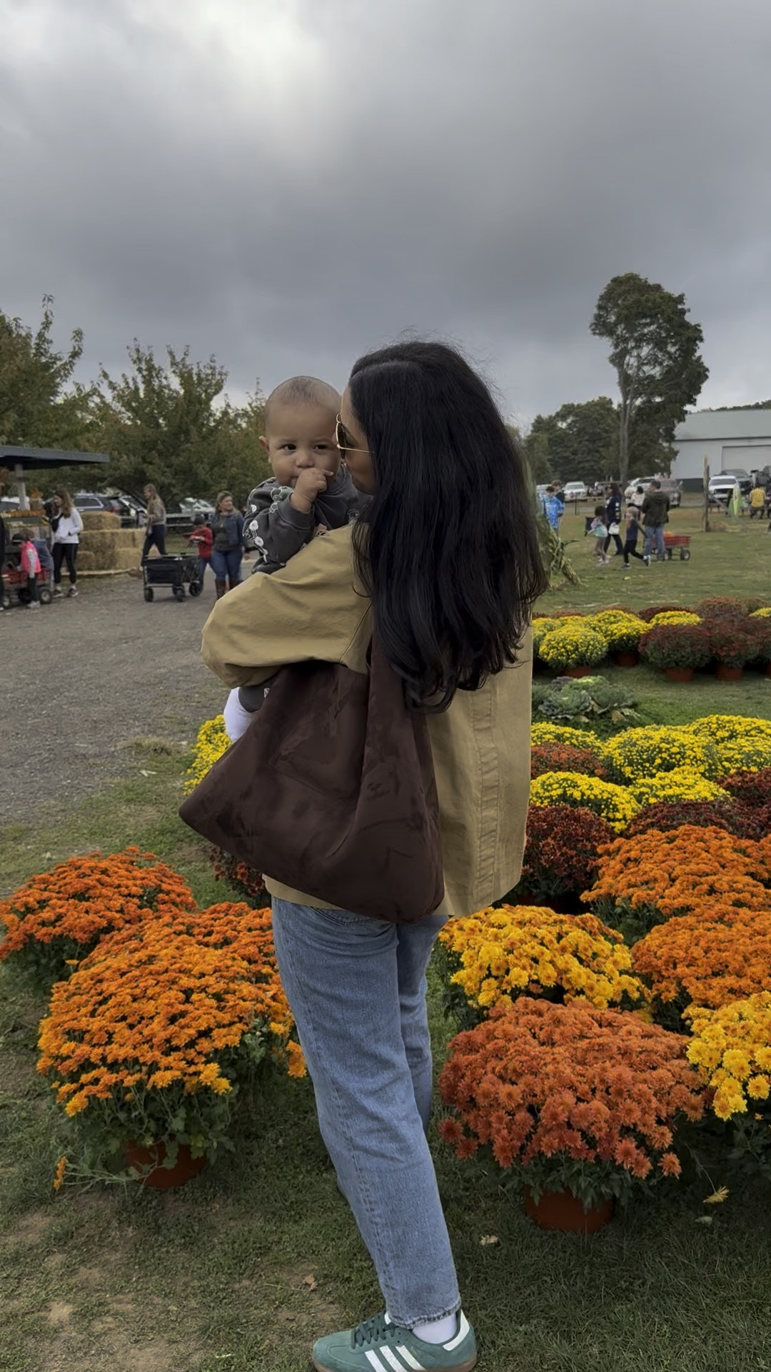 Casual look for a day of fall activities. Heather grey cashmere sweater, denim, barn jacket 

#LTKStyleTip #LTKxMadewell #LTKSeasonal
