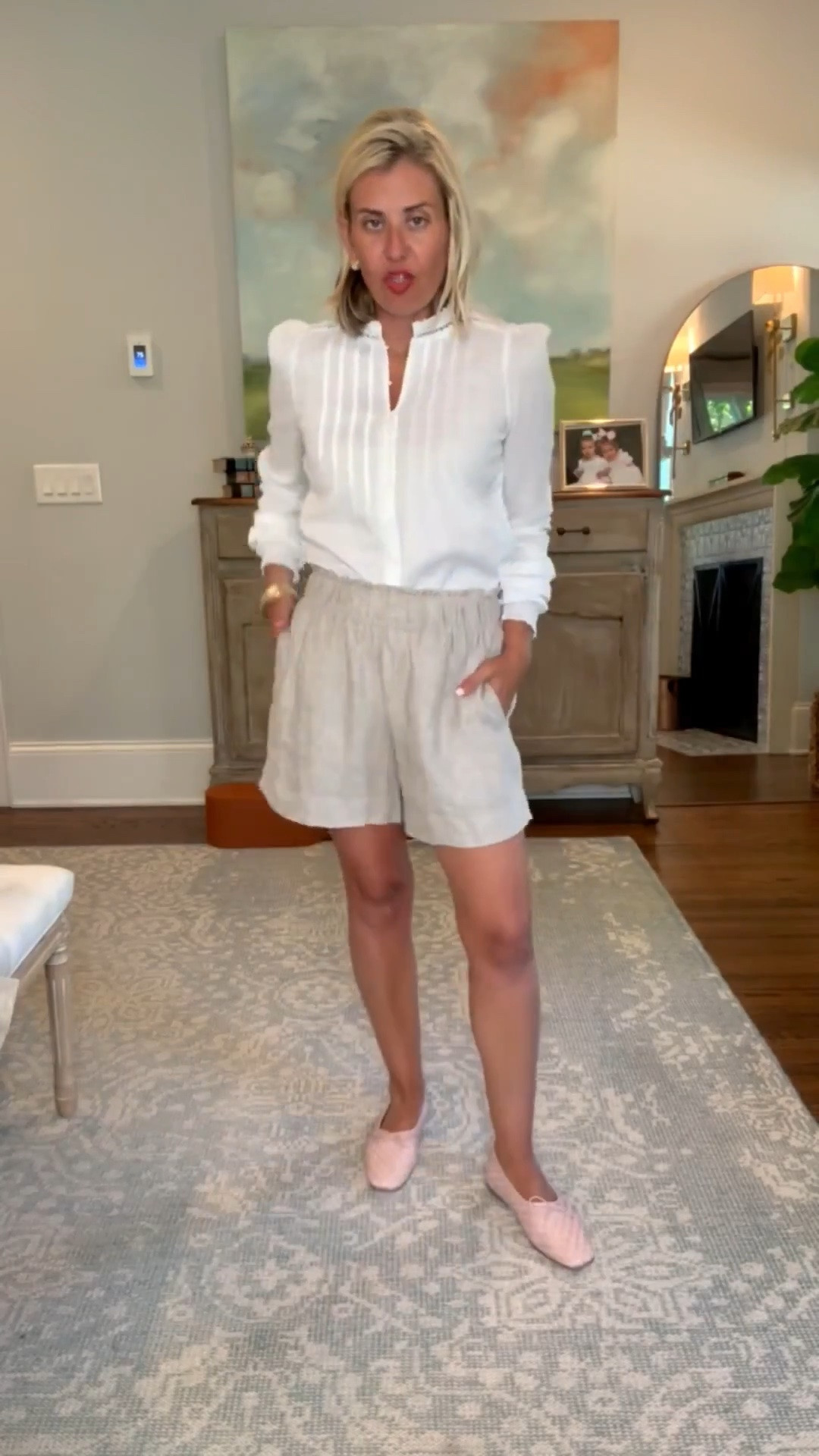 You know the drill… sweating in the parking lot and freezing the second you walk inside. Rounding up the outfits
I will reach for all summer: easy pieces with a layer for when the AC is working overtime.
Tops, sweater, jacket, dresses size XS
Shorts size s
Shoes- size down to 7 (usually 8)
@quince #quincepartner