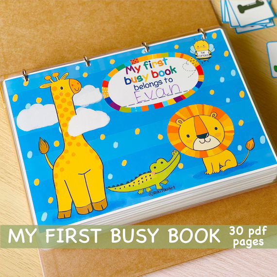 Personalized Toddler Busy Book Printable Preschool Activities | Etsy | Etsy (US)