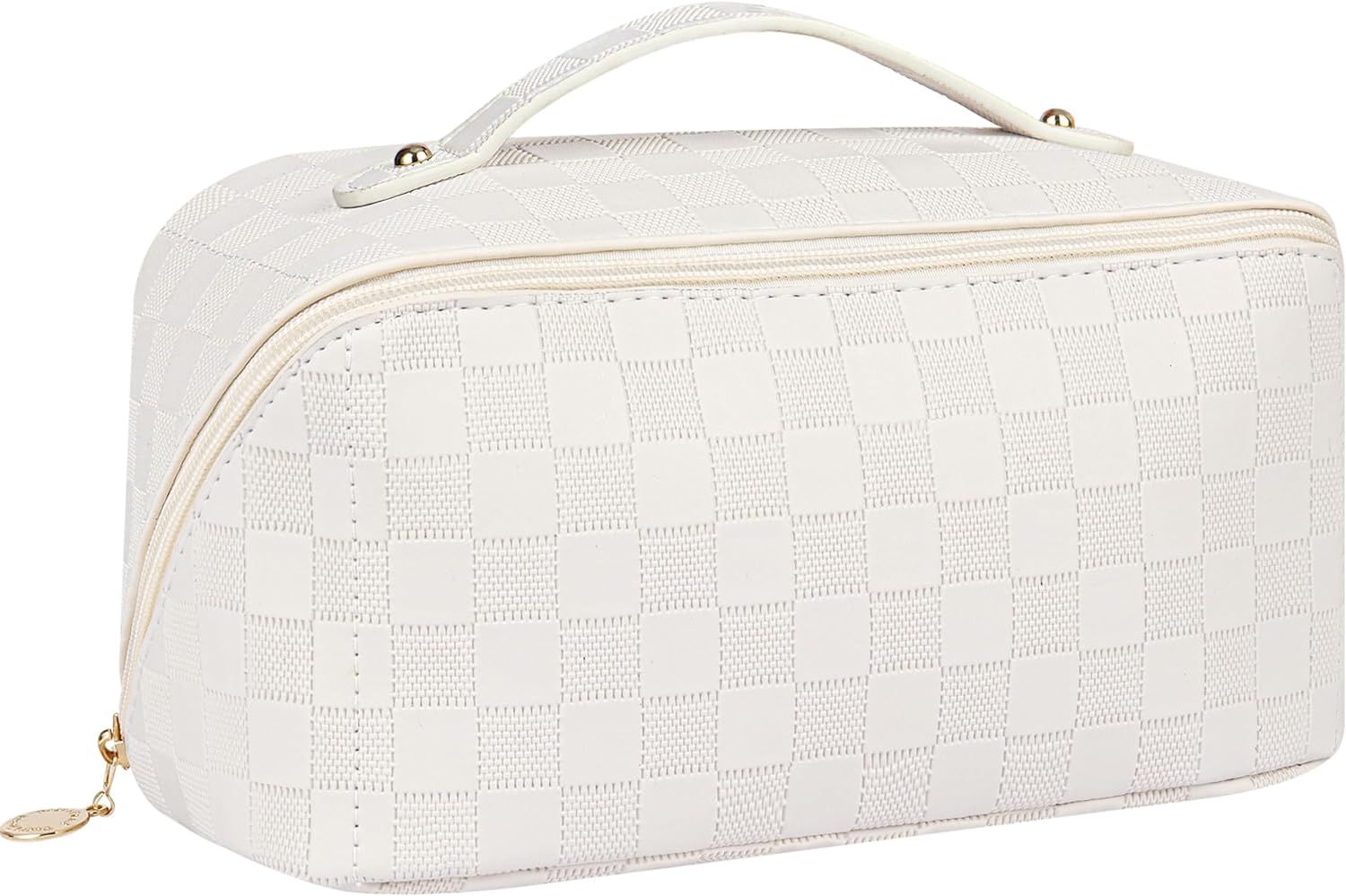 Large Capacity Travel Cosmetic Bag for Women with Portable Handle, Multifunctional Makeup Organiz... | Amazon (US)