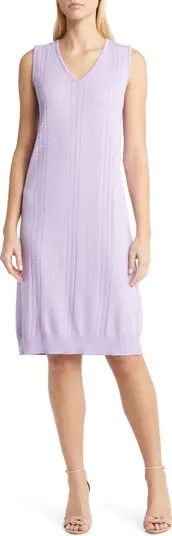 Cable Detail Sleeveless Sweater Dress | Nordstrom