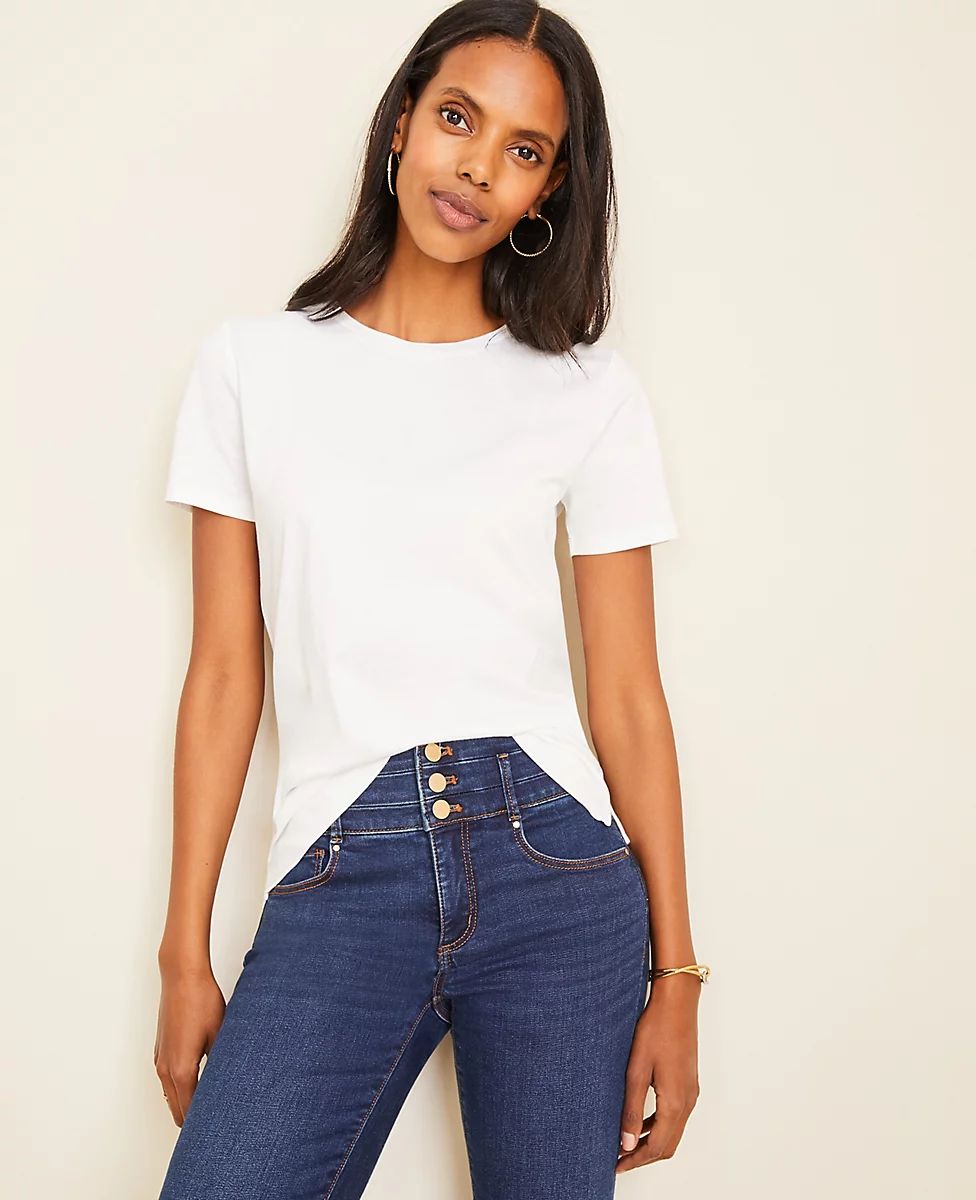 Petite Pima Cotton Tee | Ann Taylor | Ann Taylor (US)