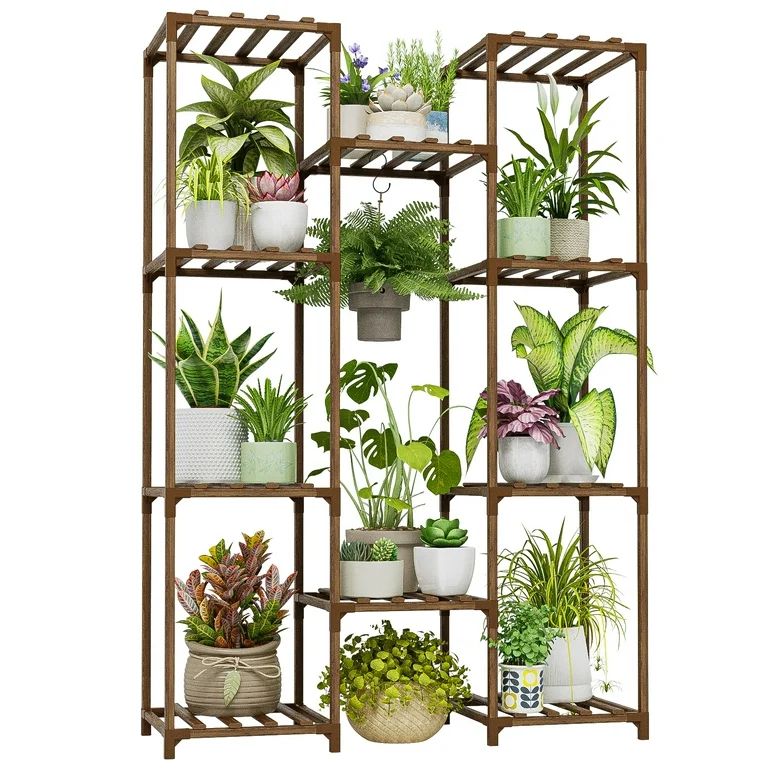 Bamworld Large Plant Stand Indoor Outdoor Plant Shelves Indoor Plant Holder for Living Room Outdo... | Walmart (US)