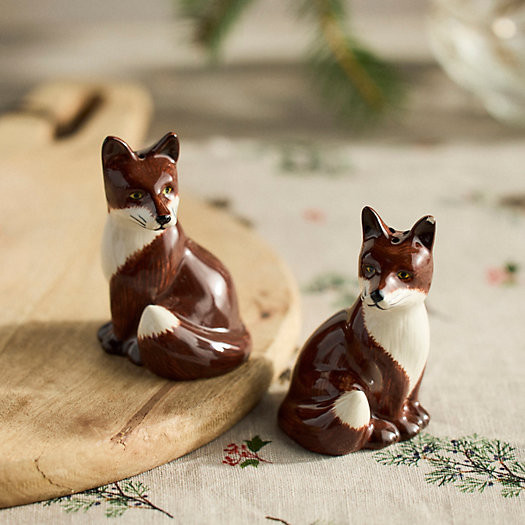 Quail Ceramics Woodland Friends Salt + Pepper Shakers | Terrain