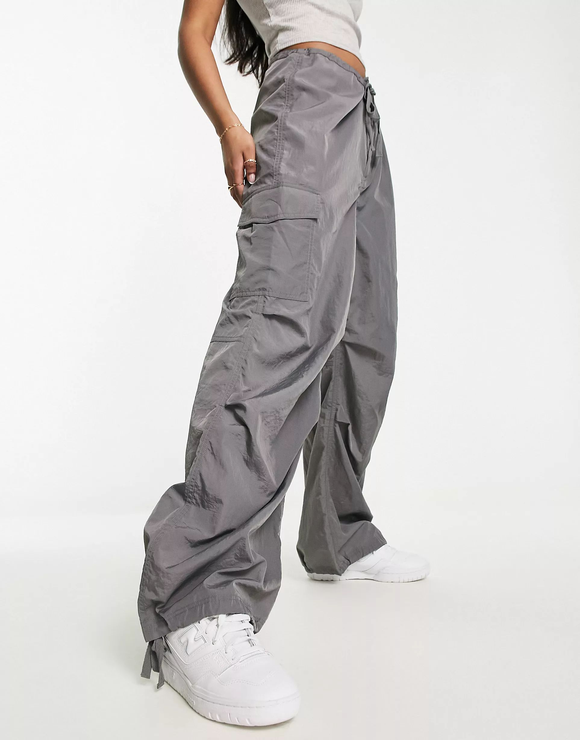Monki parachute pants in gray | ASOS (Global)