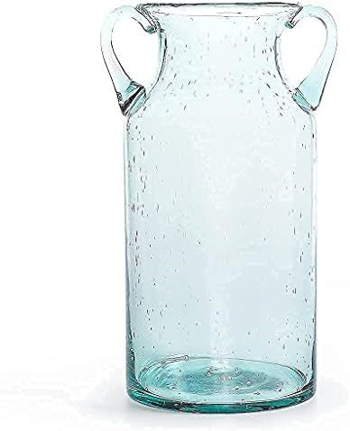 MDLUU Decorative Glass Vase 11" Tall, Bubble Air Flower Vase with Handles, Handblown Jug Vase for Di | Amazon (US)