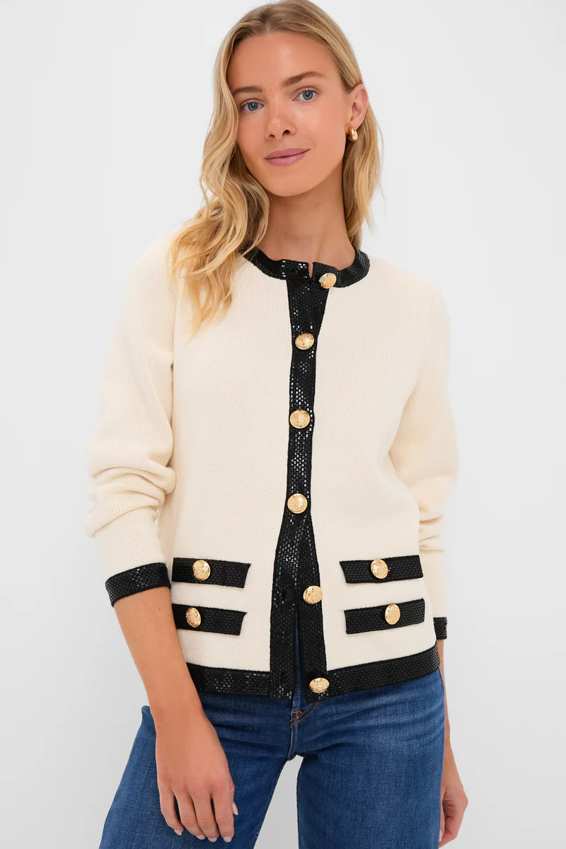 Cream and Black Stefi Sweater | Tuckernuck (US)