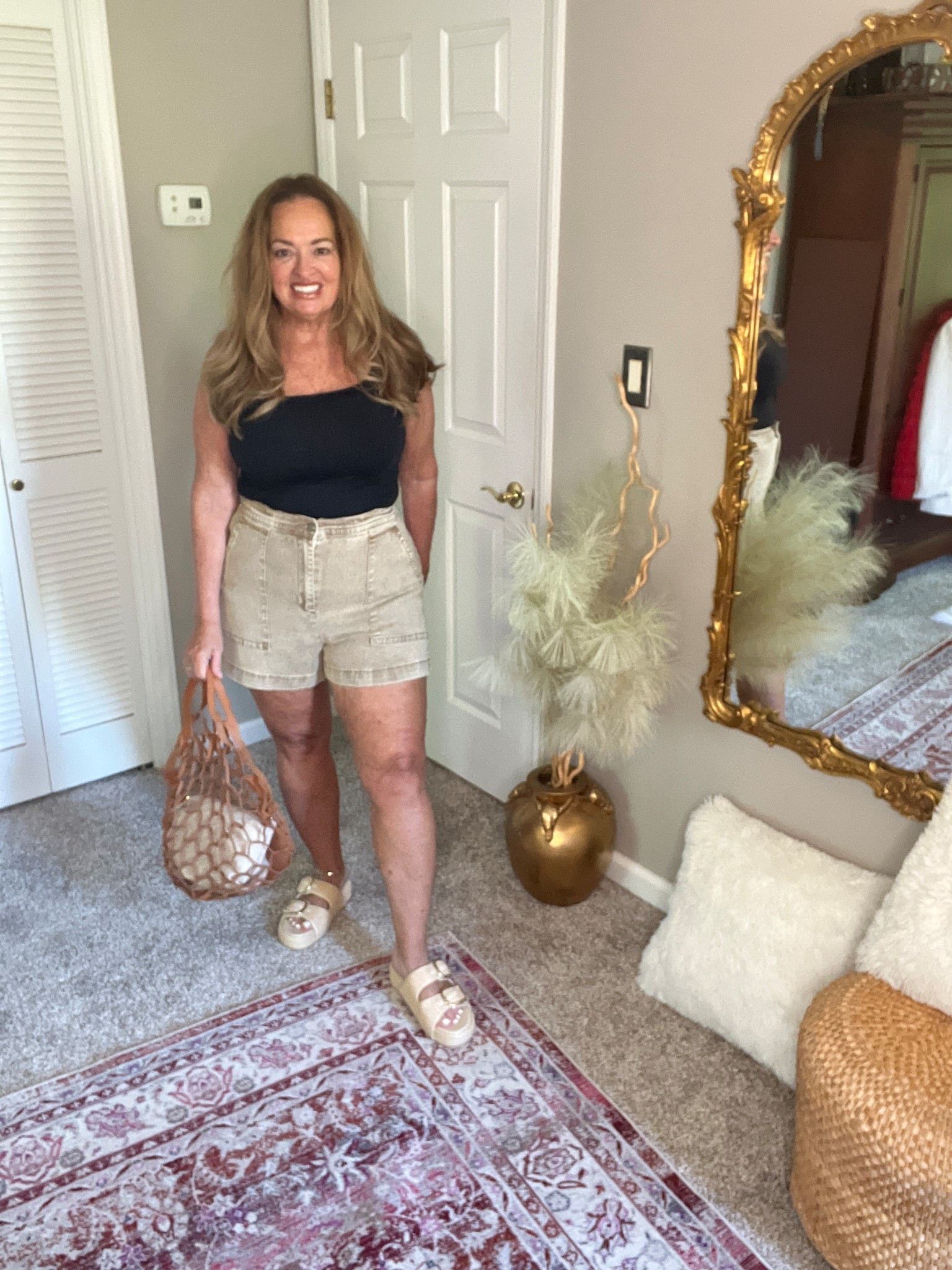 Summer denim shorts and raffia sandals !

#LTKMidsize #LTKmomlife #LTKootd