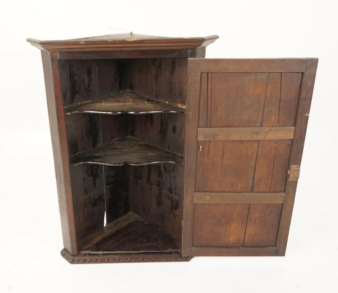 Antique Carved Oak 18th Century Hanging Corner Cabinet,scotland 1790 F-1286 - Etsy Canada | Etsy (US)