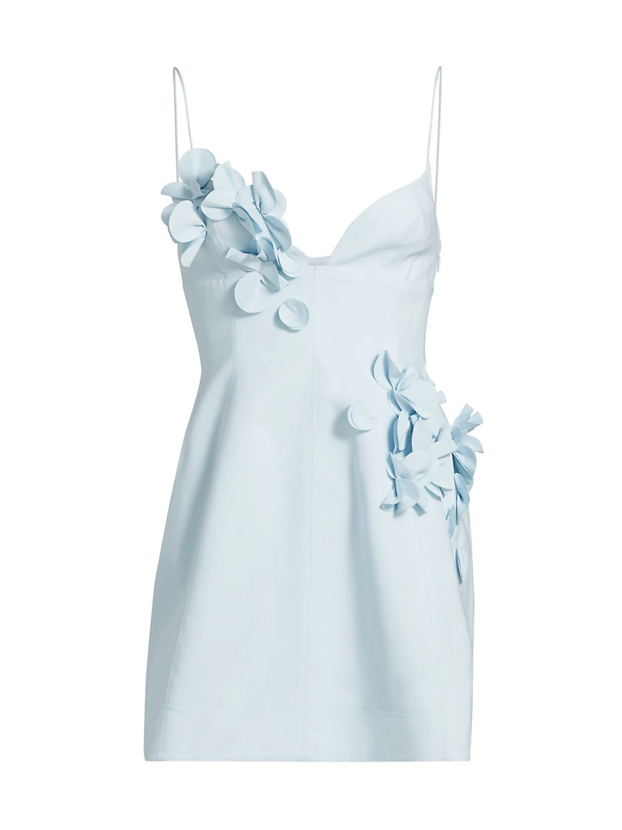 Women's Bilston Cotton-Blend Minidress - Baby Blue - Size 4 | Saks Fifth Avenue
