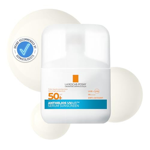 La Roche Posay Anthelios UVAIR Serum Sunscreen SPF50+ With Hyaluronic Acid, Niacinamide & Vitamin E, Ultra-Lightweight Daily SPF for All Skin Types, 50ml | Amazon (UK)