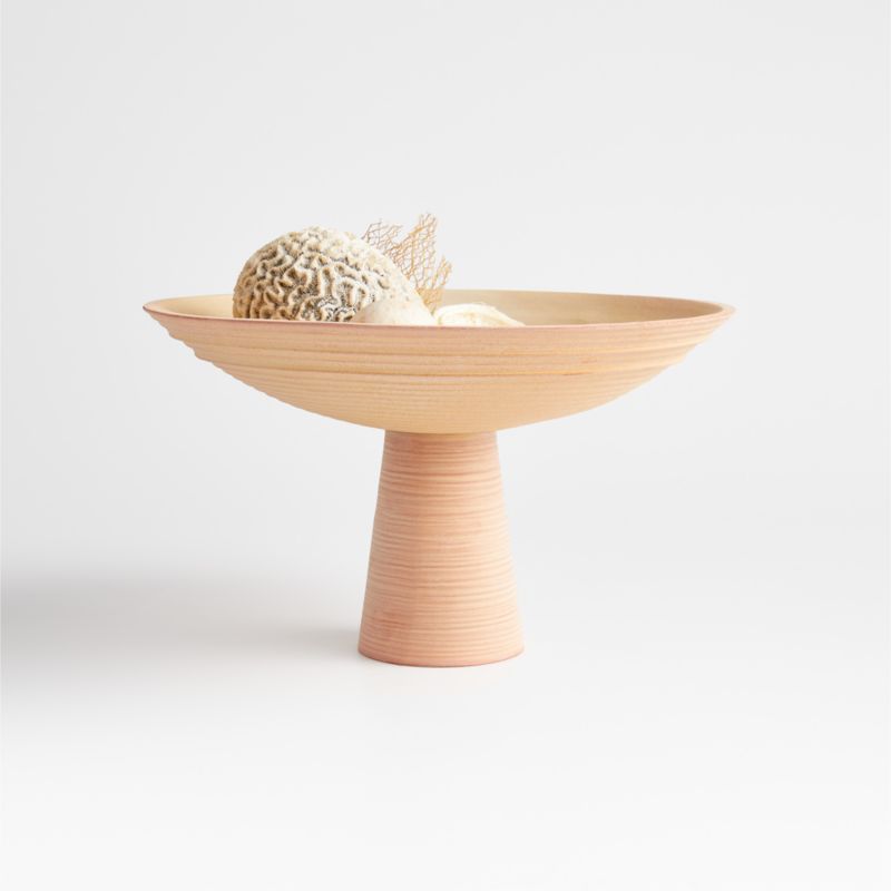 Terra Délicat Pedestal Centerpiece Bowl by Athena Calderone + Reviews | Crate & Barrel | Crate & Barrel