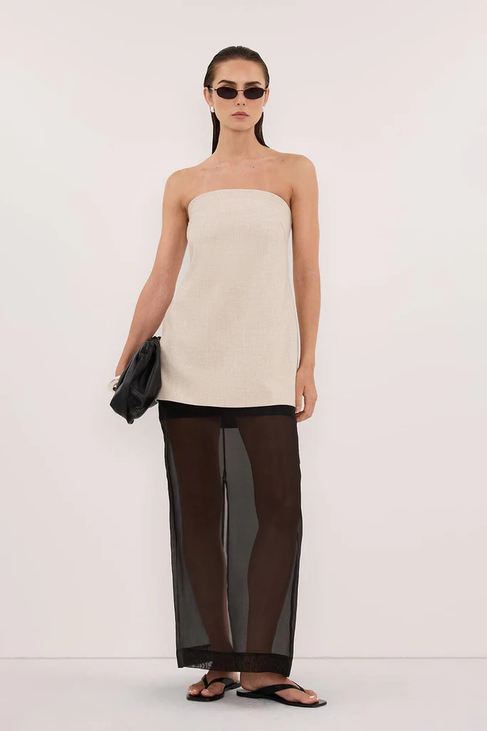 CYRUS NATURAL STRAPLESS TUNIC TOP | DISSH