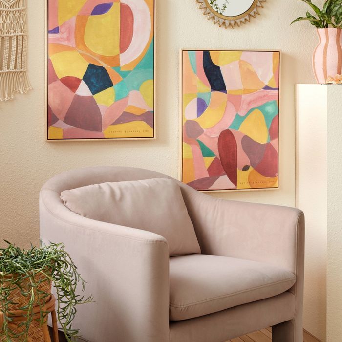 (Set of 2) 18" x 24" Shapes and Lines Framed Wall Arts - Opalhouse™ designed with Jungalow™ | Target