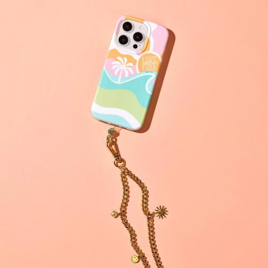 Flat Curb Chain Phone Chain   Pura Vida x Casely | CASELY