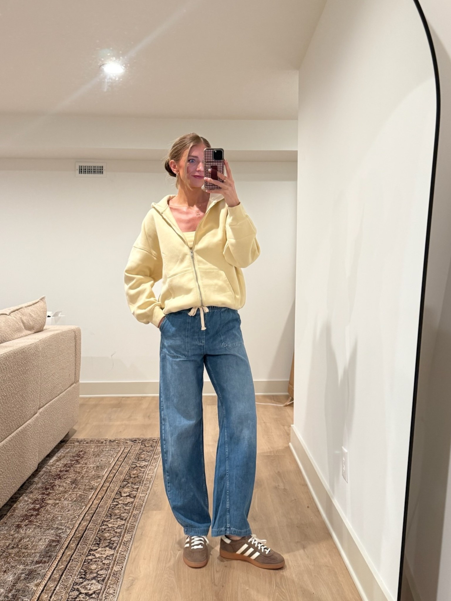 When it’s freezing outside so you dress like the sunshine ☀️Gap drawstring jeans (size small, tall) + oversized hoodie (wearing a medium for the bump) Still loving these bra-free camis - wearing a size small!

#LTKmomlife #LTKootd #LTKBump