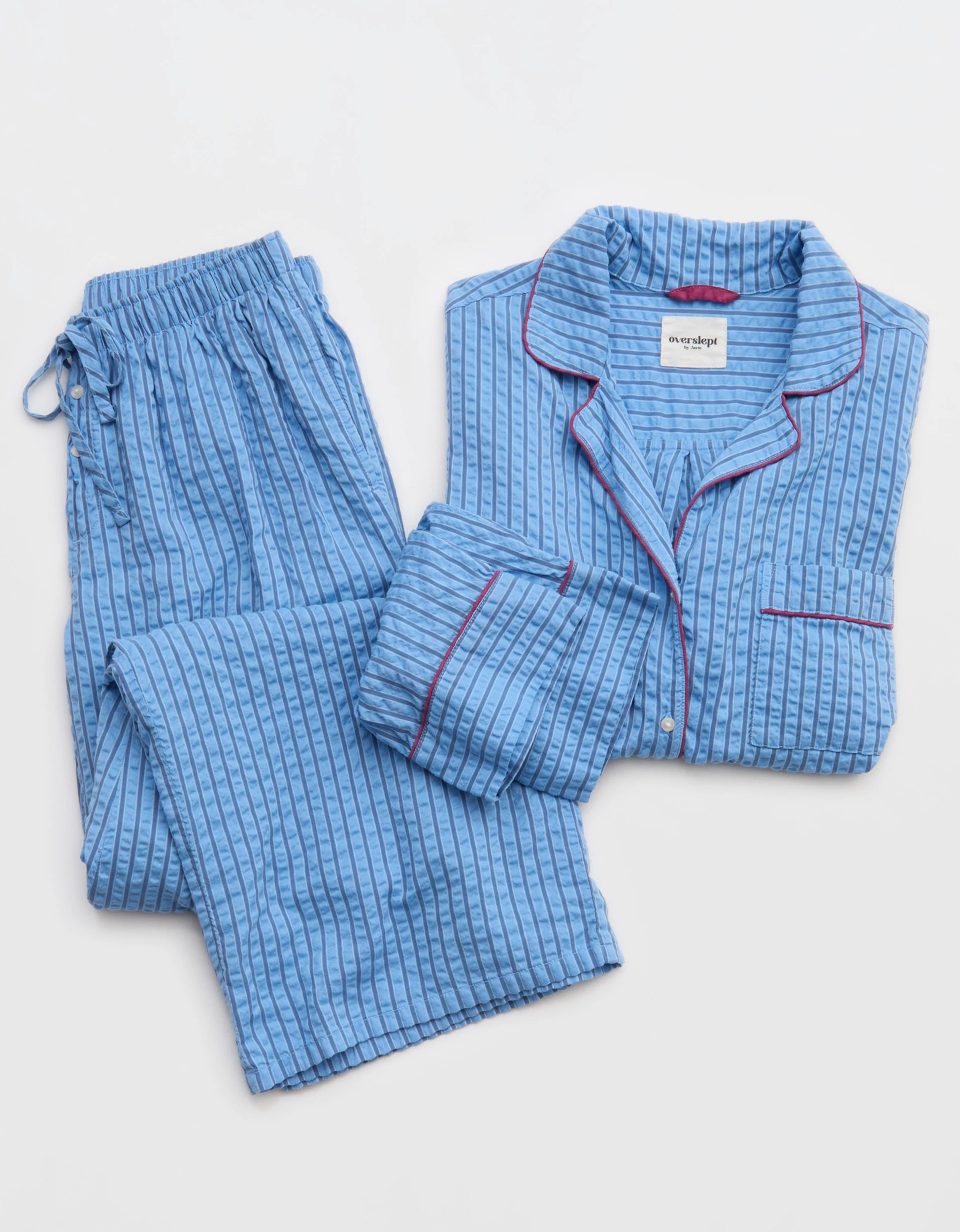 OVERSLEPT by Aerie Seersucker Trouser Pant | Aerie