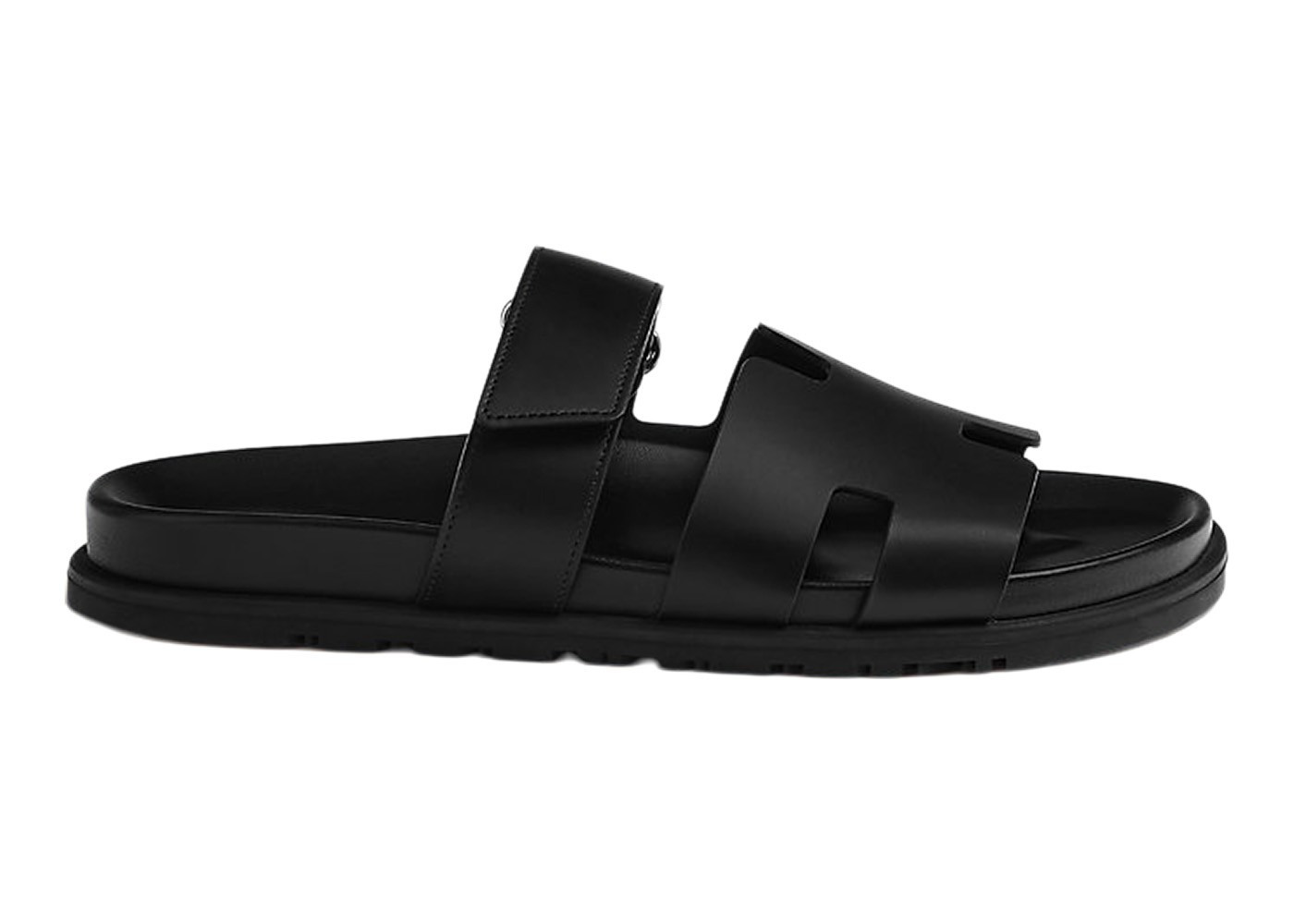 Hermes Chypre Sandal Noir Calfskin Leather (M) | StockX