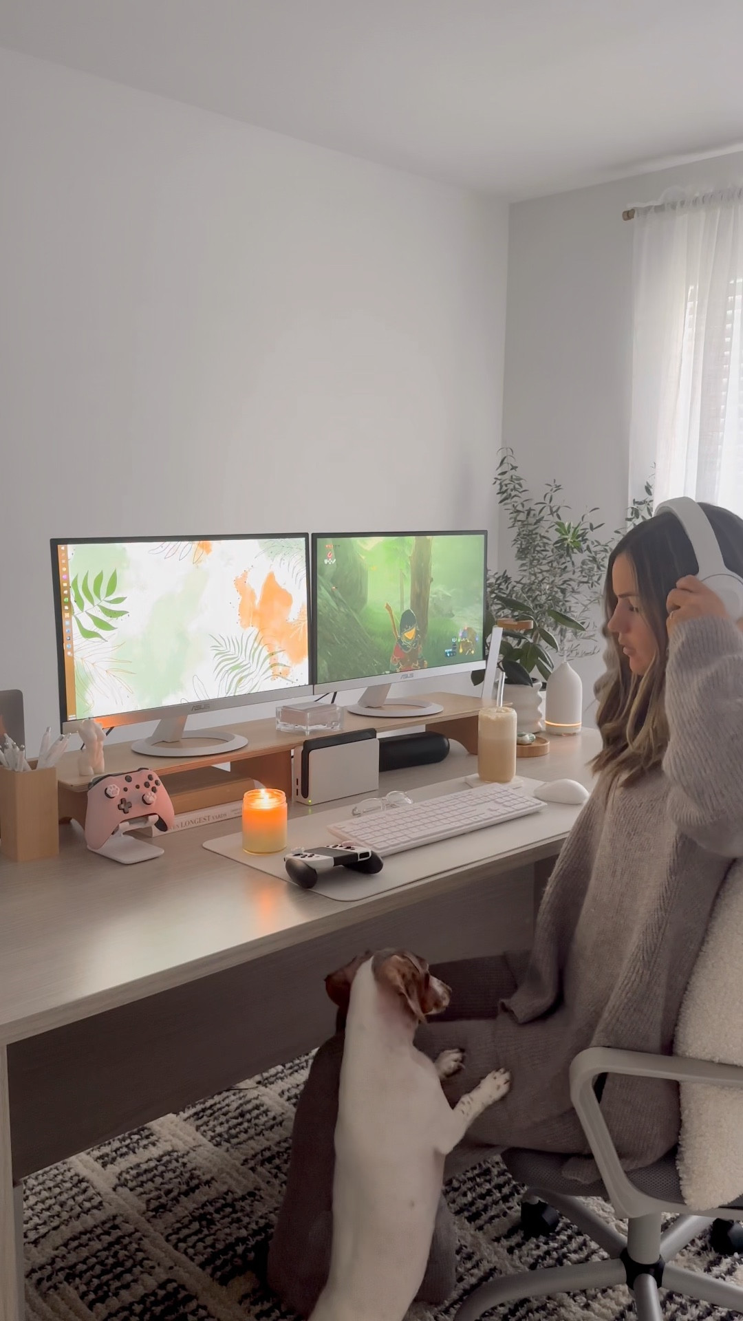 Monitor desk games Zelda switch Xbox desk mat home office decide marching set puppy candle diffuser 

#LTKstyletip #LTKhome #LTKfamily