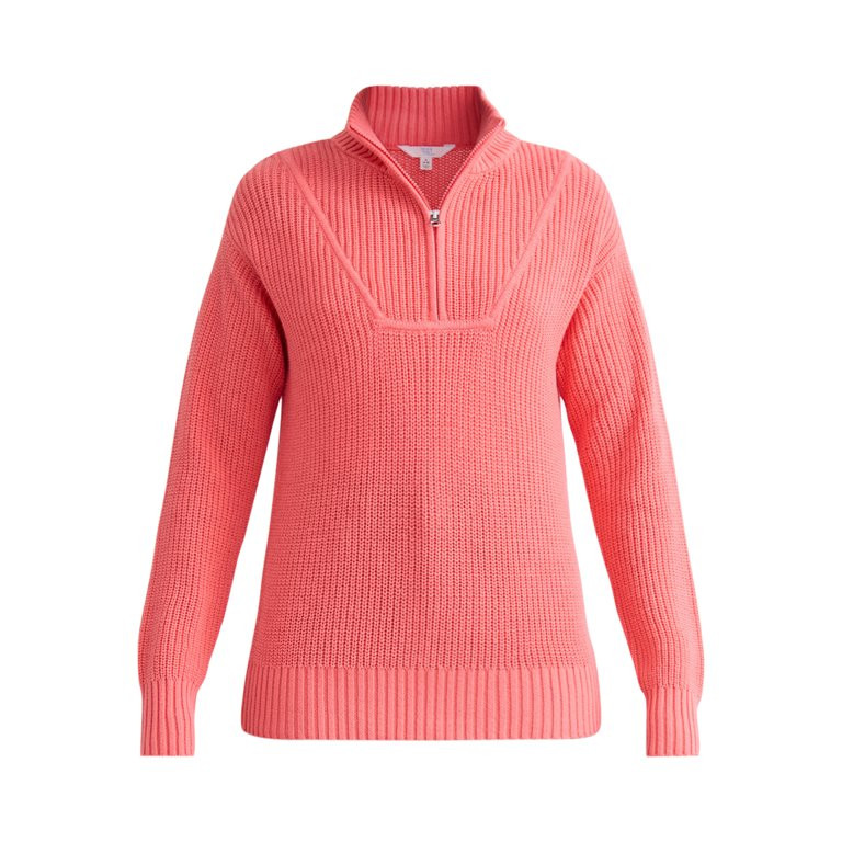 Time and Tru Women's Half Zip Pullover Sweater, Midweight, Sizes XS-XXXL | Walmart (US)