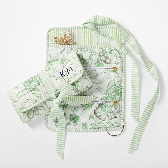 Sanderson Quilted Jewelry Roll Up | Mark and Graham