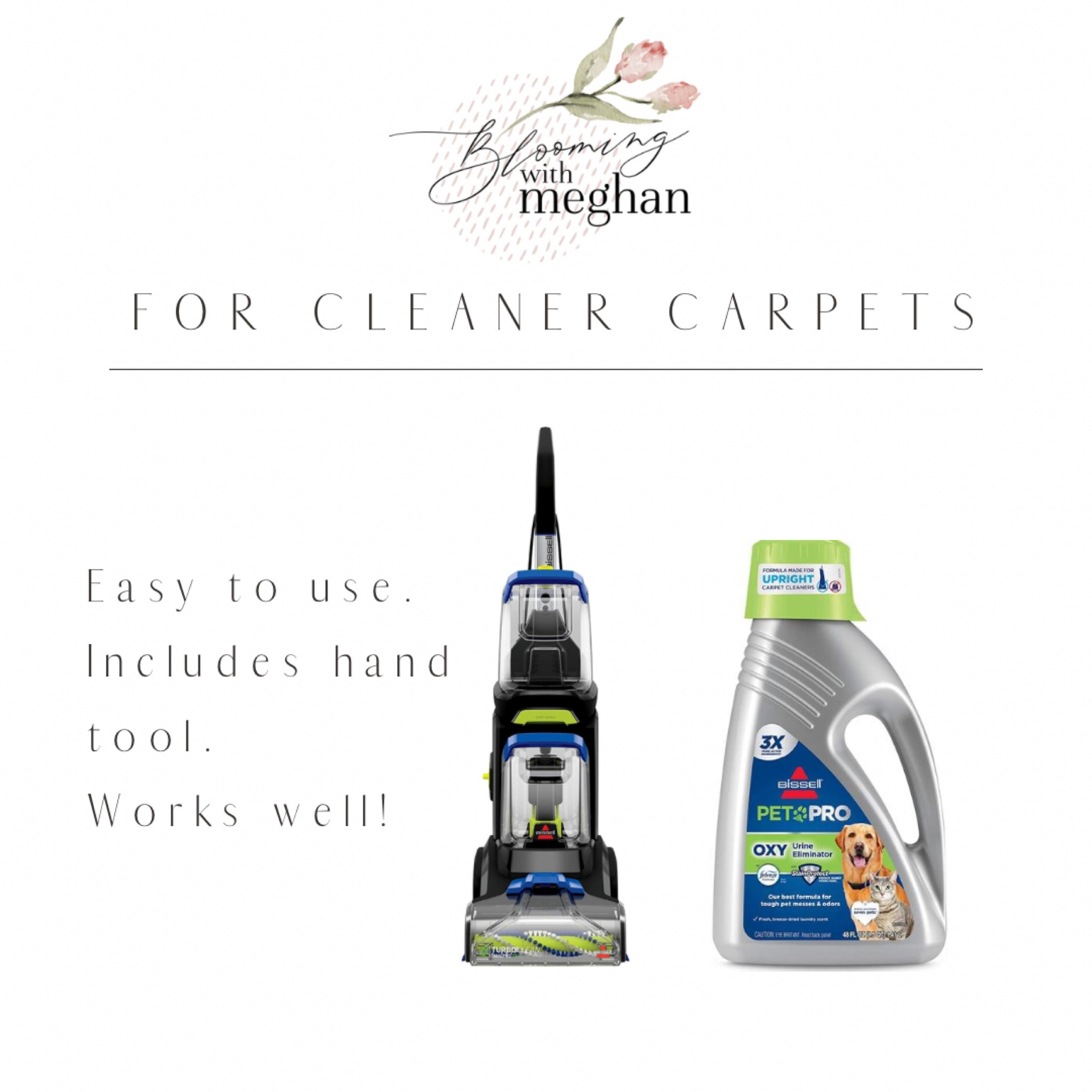 For all you pet parents, this carpet cleaner is PERFECTION. It is simple to use, is super effective, and has a hand tool that you can use for upholstery or anything else that needs a deep clean! With my pack of dogs and cats (and my two toddlers), this has been a lifesaver in my house  

#LTKhome