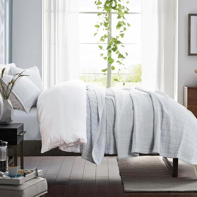 EVERGRACE Cotton Quilt Set King Size, Ultra Soft Stonewashed Oversized Bedspread Coverlet Set, Li... | Amazon (US)