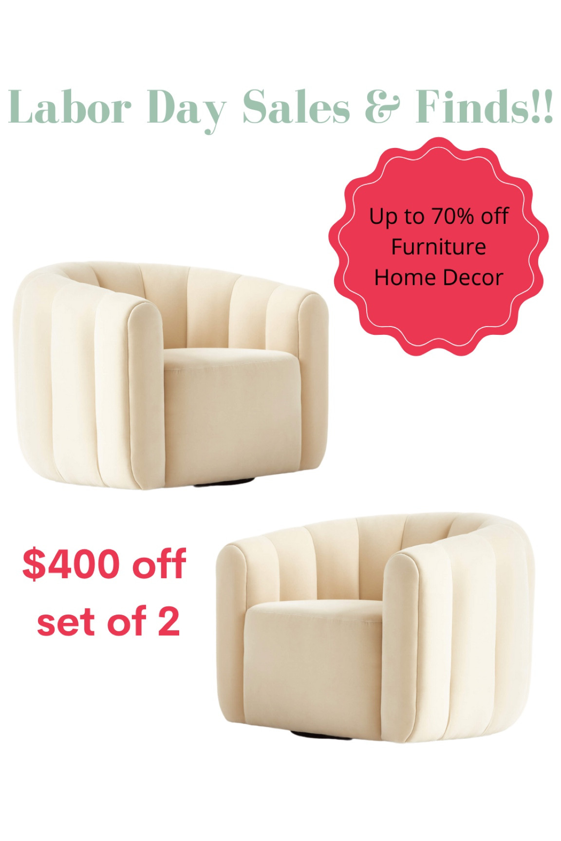 Save vs  Splurge: Labor Day Sale at CB 2 living room chairs set of 2

Save vs splurge 
Decor finds 
Modern home 
Minimalist
Modern furniture 
Mid century modern
Decor 
Design 
Home design 
Remodel 
Room makeover 
Look for less 
Kitchen island 
Kitchen decor 
Cheap
Cheaper 
Light
Mini lamp 
Little light 
Cute 
Modern
My house 
Serena and lily 
Magnolia
Joanna Gaines
Target 
Studio McGee 
World market 
CB2 
Pottery Barn 
west Elm 
Amazon 
Mom 
Home decor  
Decorating 
Deals 
Finds
Affordable  
Decorating ideas 
Decorating inspo 
Cheap
Inexpensive 
Save
Splurge 
Home decor 
Home inspo
Home inspiration 
Elegant home 
Elegant home decor 
Living room decor 
Room redo ideas
Room makeover 
Budget home makeover 
Affordable home decor finds 
Affordable finds 
Living room 
Family room 
Dining room 
Ideas 
Decor dupes
Home decor finds 
Neutral Home decor 
Cute home decor 
Cheap hole decor 
Affordable home decor 
On Sale 
Sale alert 
Under 50 
Under 100

#LTKsalealert #LTKSale #LTKhome