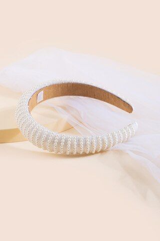 xo, fetti Bridal Detachable Veil Pearl Headband | Francesca's