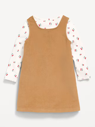Long-Sleeve T-Shirt and Corduroy Dress Set for Toddler Girls | Old Navy (US)