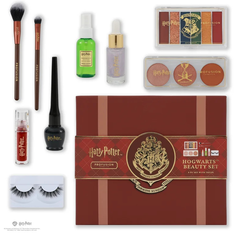Profusion Cosmetics Harry Potter Holiday - Hogwarts Beauty Set 9 PC Set With Trunk | Walmart (US)
