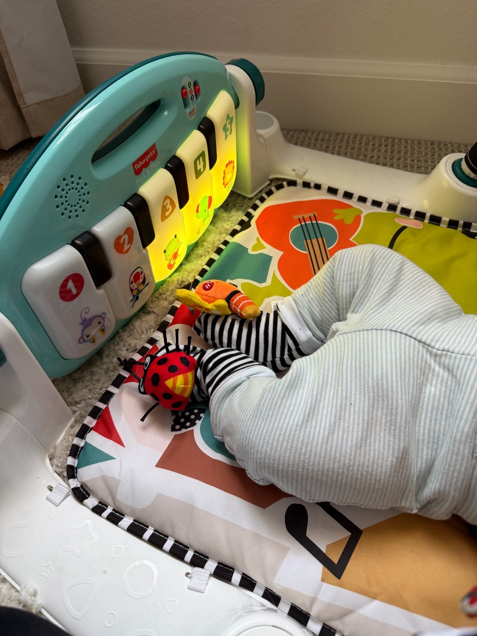 Ollie has been loving his play mat lately … and we also have started using these funny socks and bracelets. We call them his “fun socks” 😂

#LTKmomlife