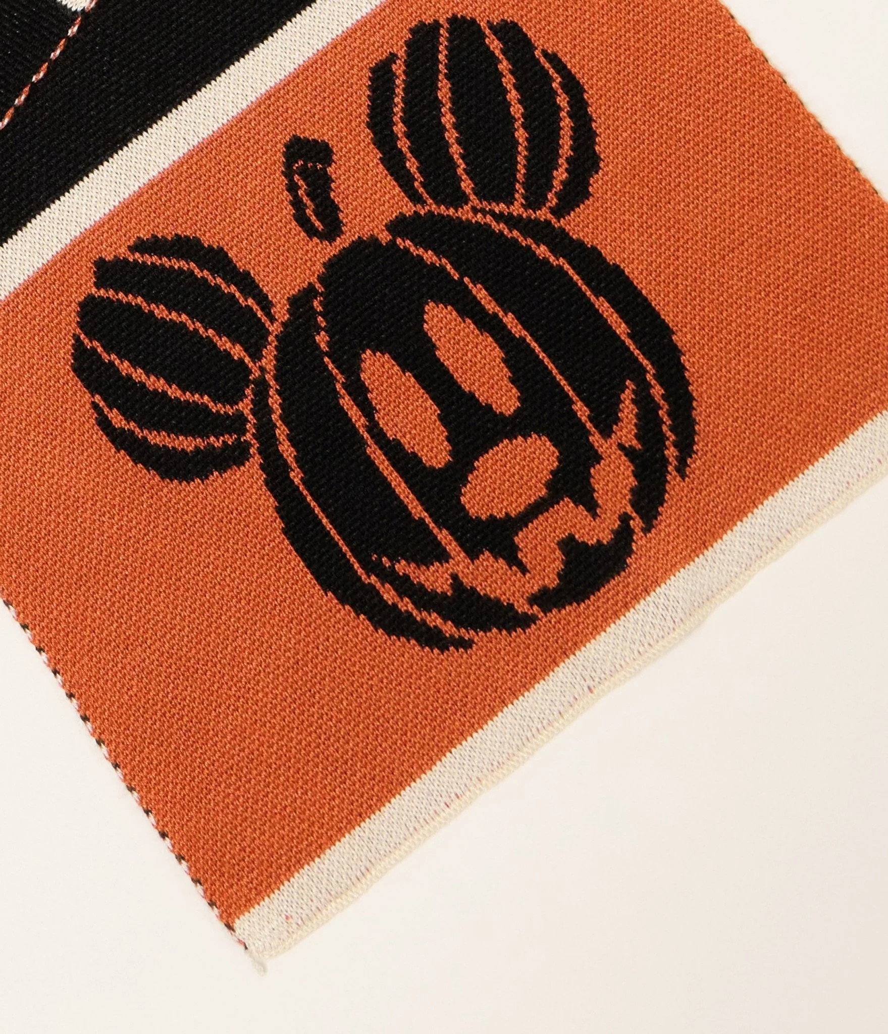 Disney Mickey & Friends Collection by Unique Vintage Mickey Jack-O-Lantern Striped Knit Scarf | UniqueVintage
