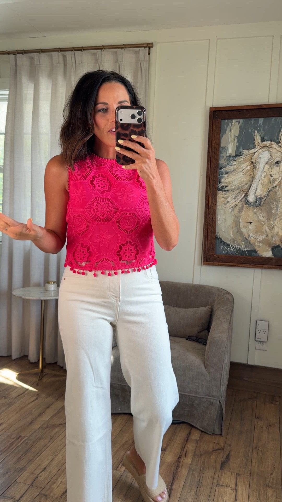 Wearing a size small in the top and 26 denim!

#LTKSeasonal #LTKmomlife #LTKPetite