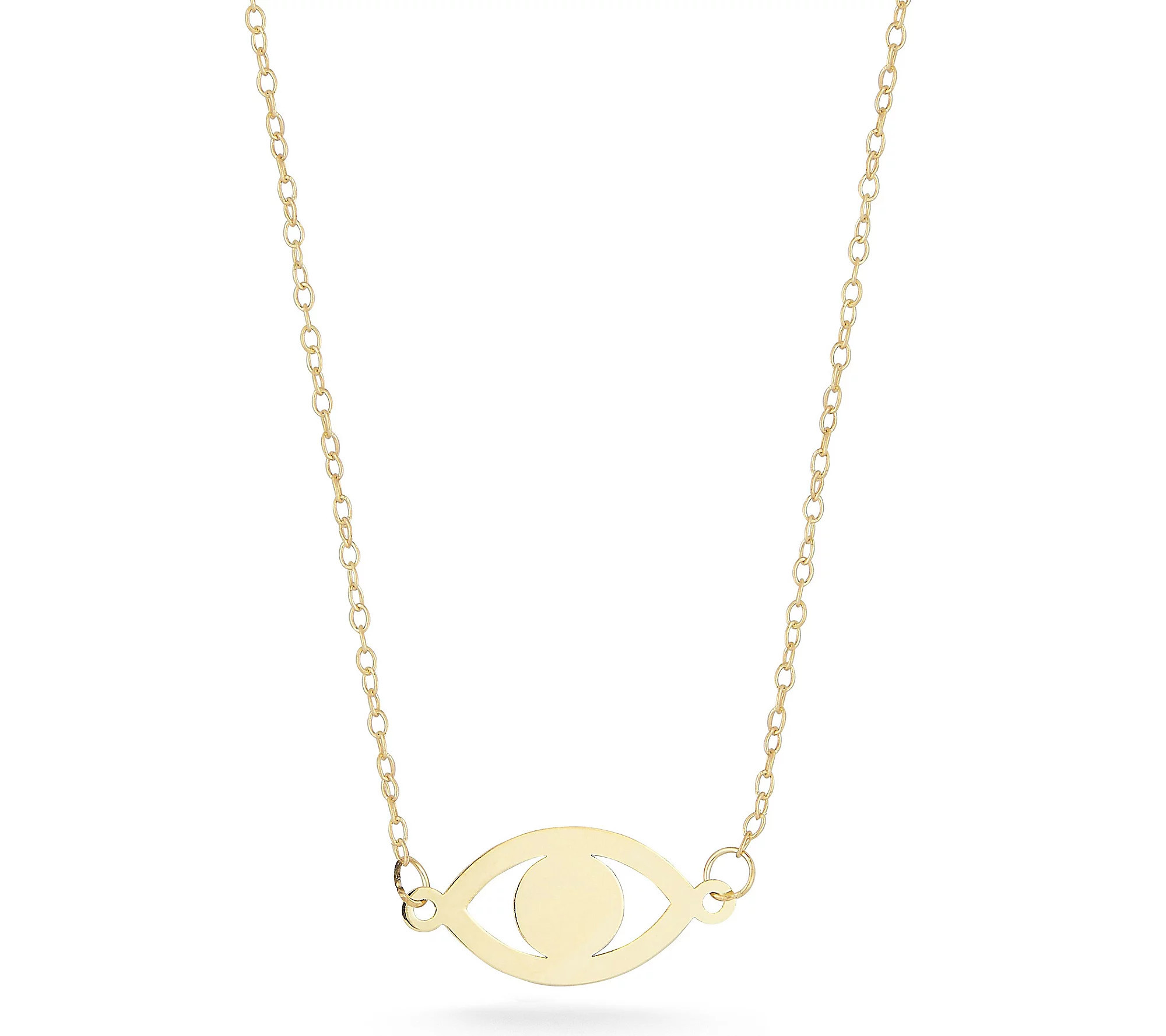 Italian Gold Evil Eye Necklace, 14K | QVC