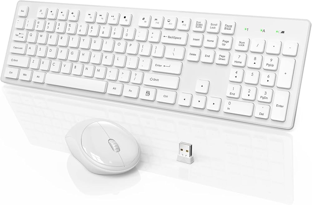 Wireless Keyboard and Mouse, WisFox Full-Size Wireless Mouse and Keyboard Combo, 2.4GHz Silent US... | Amazon (US)