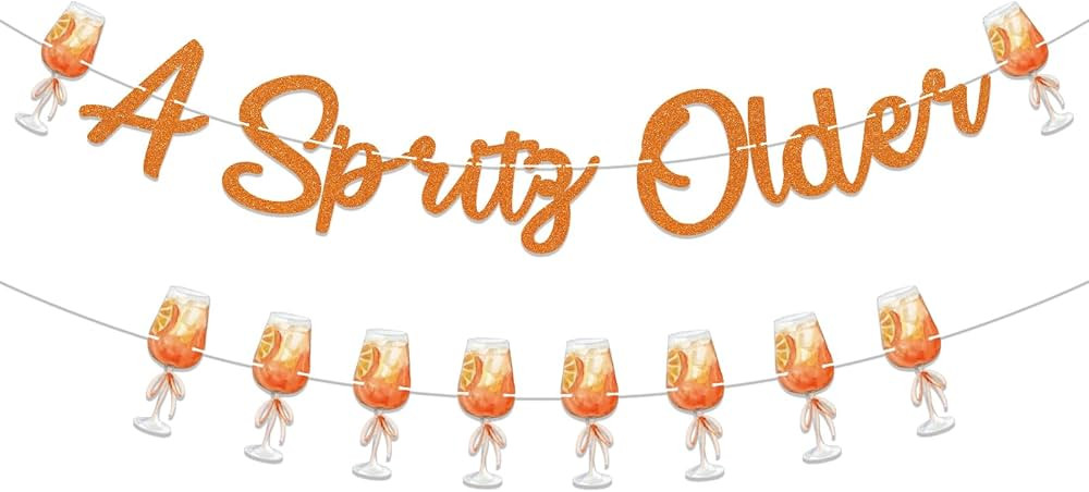 A Spritz Older Banner & Aperol Spritz Garland, Spritz Themed Birthday Banner, Summer Bday Decorat... | Amazon (US)