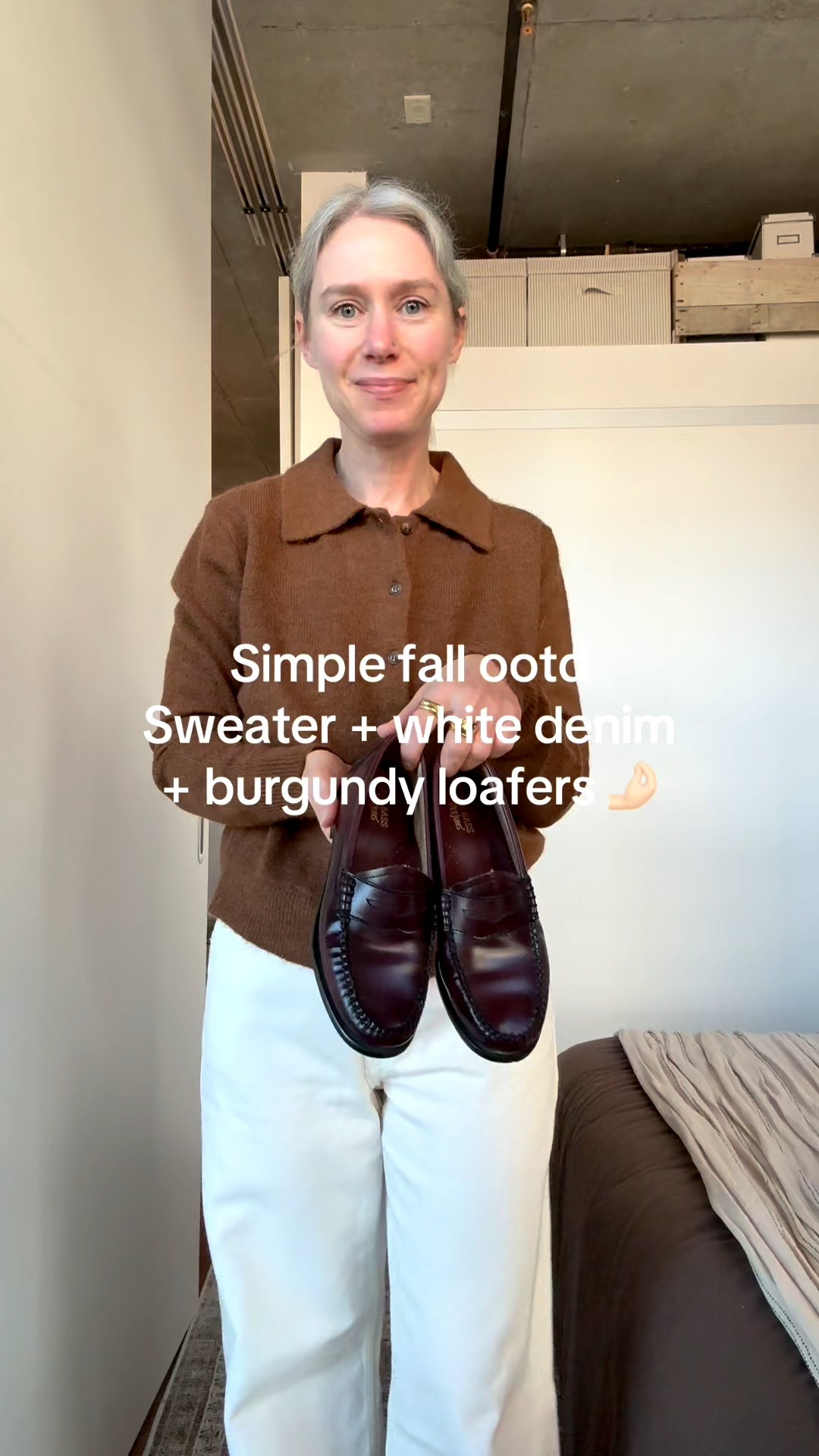 Sweater weather! Love this H&M cardigan with a collar, it makes it looks more elevated. Paired with white denim and burgundy is my fave fall colour combo. 

#LTKfall #LTKjeans #LTKcanada