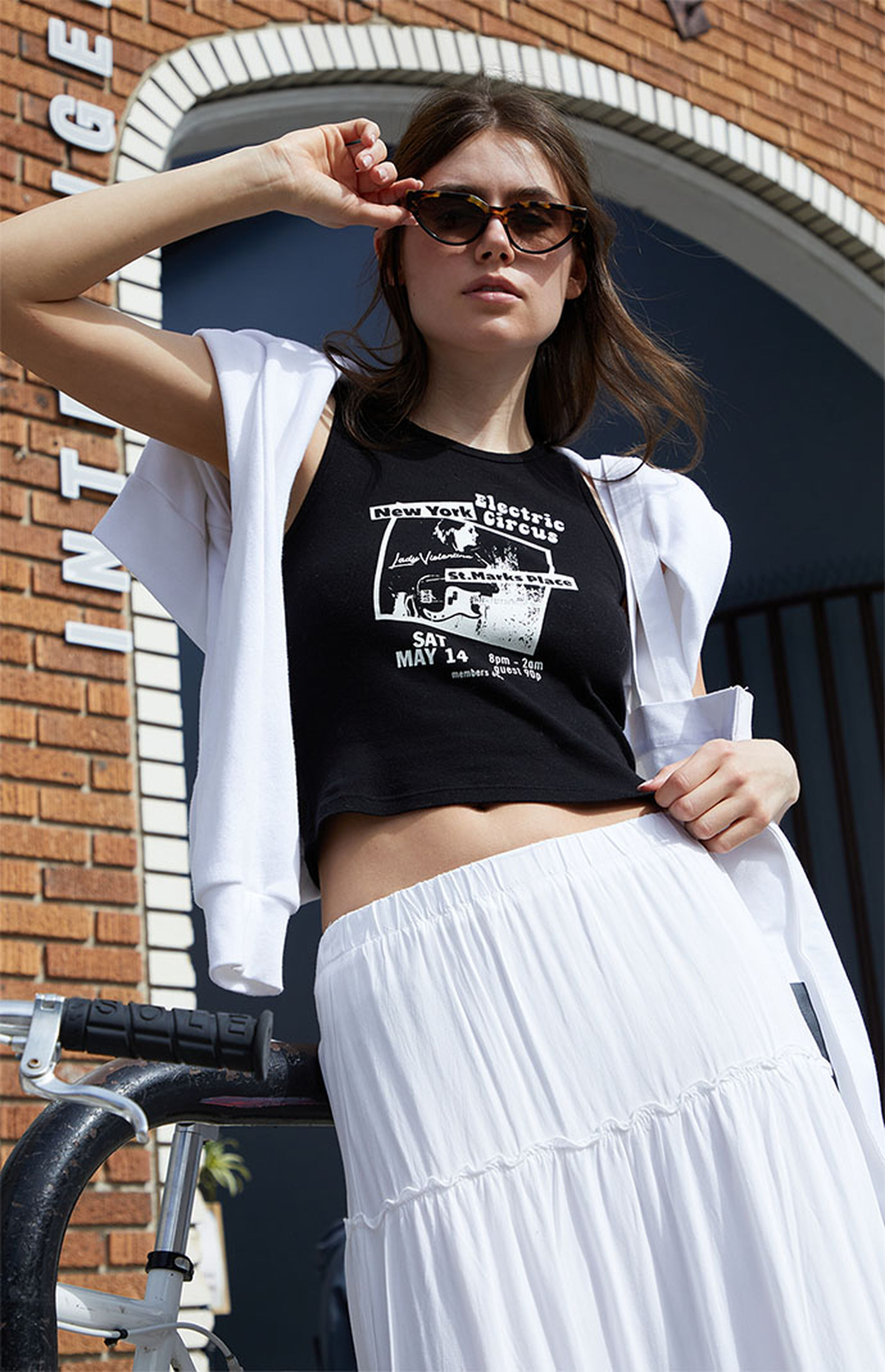 John Galt Black Electric Circus Tank Top | PacSun