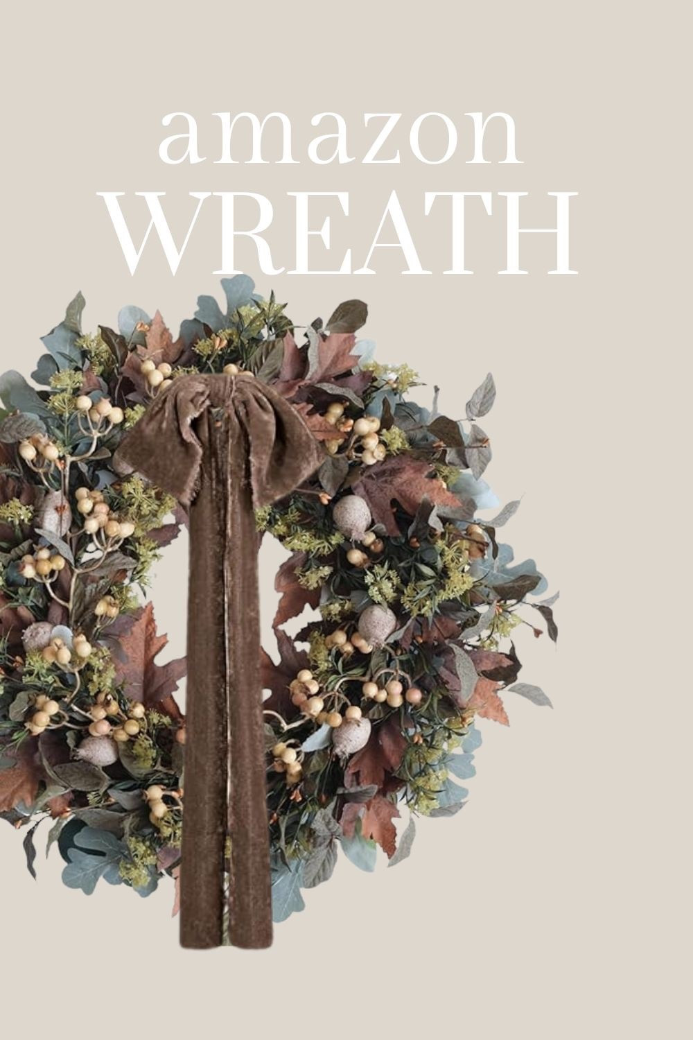 This gorgeous Fall wreath is 24” and only $28.99! Would be so cute tied a ribbon bow! 

#LTKFindsUnder50 #LTKHome #LTKSeasonal