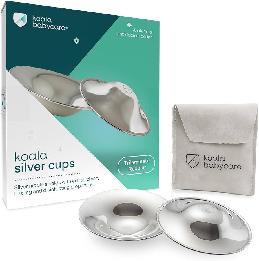 Koala Babycare Silberhütchen - 2 Stück - Stillhütchen Standardgröße Silber für maximale Res... | Amazon (DE)