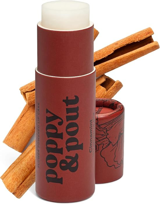 Poppy & Pout Cinnamint Jumbo Lip Balm | All Natural Lip Balms & Moisturizers | Hydrates with Bees... | Amazon (US)