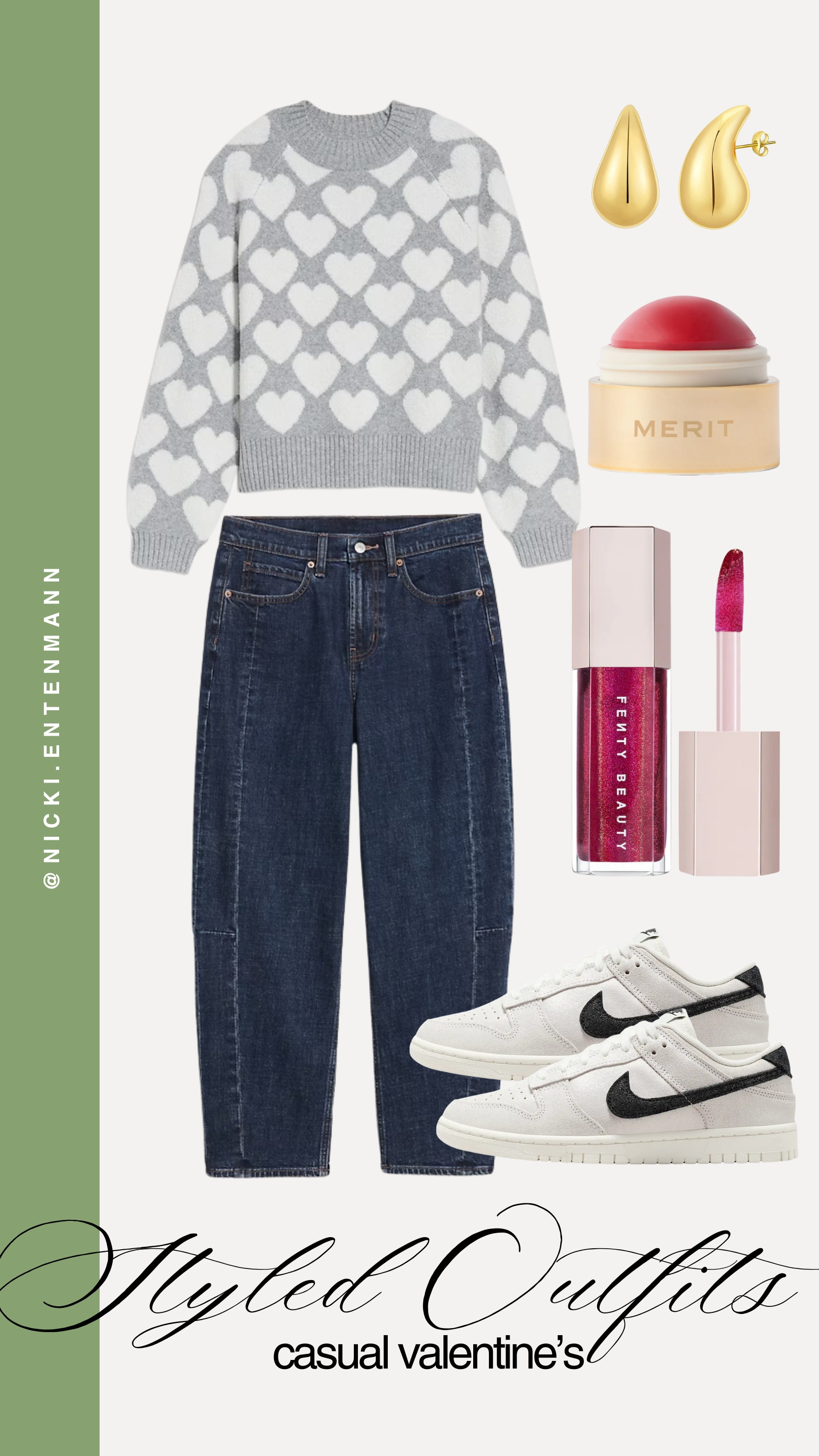 Valentine’s Day, but make it subtle! A laid-back look that still feels special—perfect for a casual date or brunch. Who says you can’t be comfy and cute? 💕🍓

Valentine’s outfit, casual Valentine’s look, subtle style, comfy chic, brunch outfit, cozy date, casual date night, love style, heart print, February fashion 

 #LTKStyleTip #LTKBeauty #LTKShoeCrush