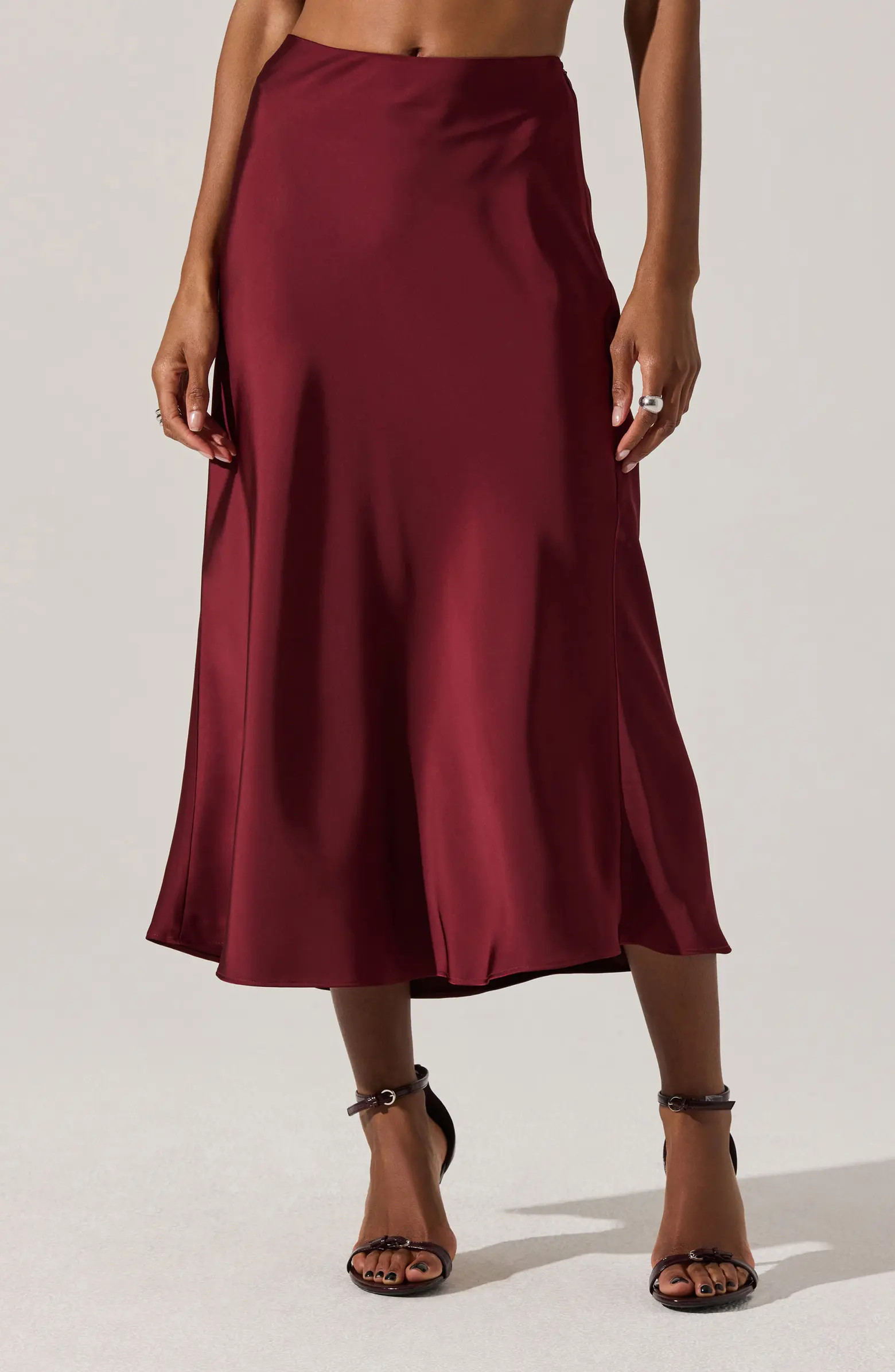 Windey Satin Midi Skirt | Nordstrom