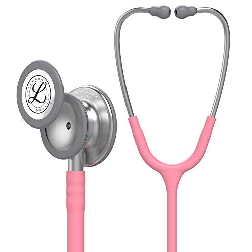 3M Littmann Classic III Monitoring Stethoscope, 5633, More Than 2X as Loud, Weighs Less, Stainless Steel Chestpiece, 27" Pearl Pink Tube | Amazon (US)