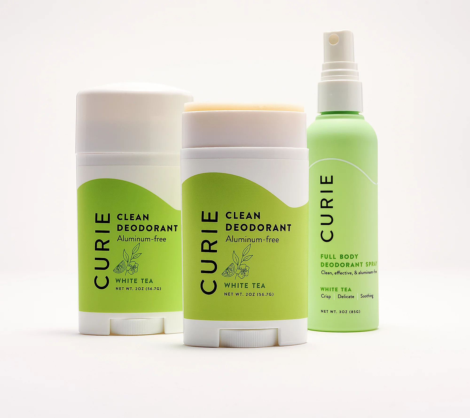 Curie Deodorant Sticks & Body Spray 3-PC Set | QVC