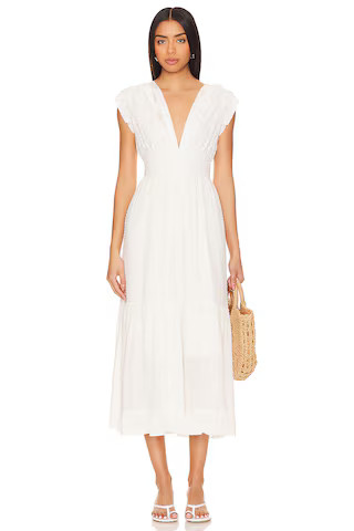 Bonnie Dress in Eggshell | White Midi Dress White Vacation Dress White Dress Vacation Looks Revolve | Revolve Clothing (Global)